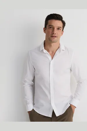 Reserved Košile slim fit s vysokým podílem bavlny