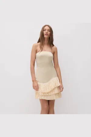 Reserved Šaty bandeau s třásněmi