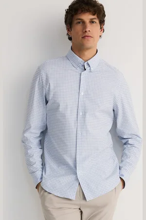 Reserved Kostkovaná košile slim fit s bílým límečkem