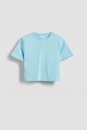 Reserved Crop top s vysokým podílem bavlny