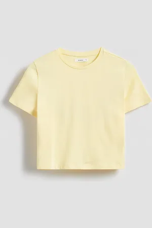 Reserved Crop top s vysokým podílem bavlny