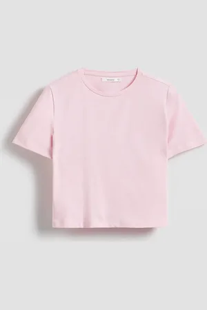 Reserved Crop top s vysokým podílem bavlny