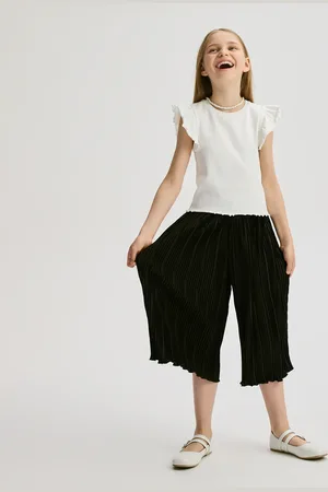 Reserved Plisované kalhoty typu culottes