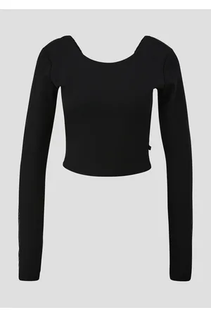 QS by s.Oliver Crop-Shirt mit Rücken-Ausschnitt | QS x ELIF, Dámy