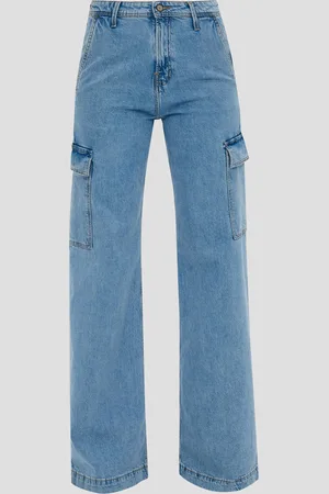 QS by s.Oliver Džíny Suri / Mid Rise / Wide Leg / Cargo-kapsy, Dámy