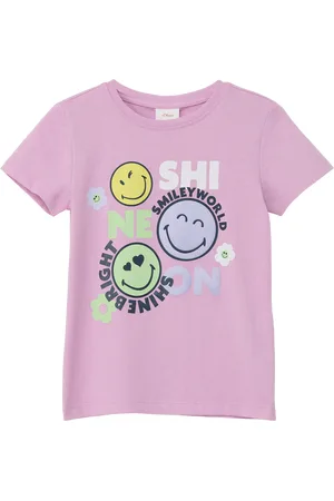 QS by s.Oliver Bavlněné tričko s natištěným motivem Smiley® na předním dílu, Unisex