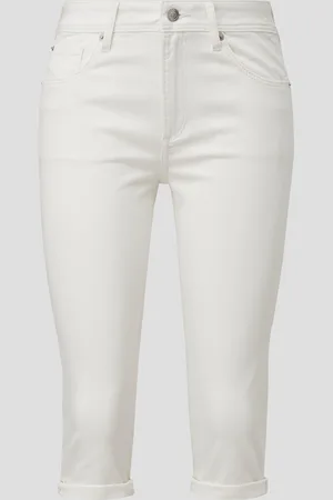 QS by s.Oliver Denimové capri kalhoty / Slim Fit / Mid Rise / Slim Leg, Dámy