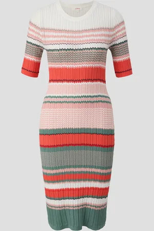 QS by s.Oliver Strickkleid aus Viskosestretch im Slim Fit, Dámy
