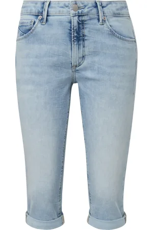 QS by s.Oliver Capri džíny Catie / Mid Rise / Slim Leg / ozdobné švy, Dámy