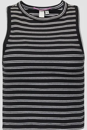 QS by s.Oliver Zkrácený top z žebrového materiálu, střih Slim Fit