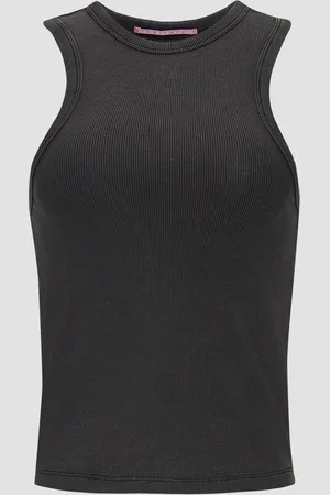 QS by s.Oliver Tílko Slim-Fit z žebrového materiálu s obnošeným vzhledem