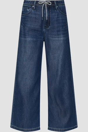 QS by s.Oliver Kalhotová džínová sukně Suri / Regular Fit / Mid Rise / Wide Leg / vázačka