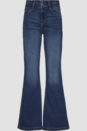QS by s.Oliver Džíny Reena / Slim Fit / High Rise / Flared Leg / dvojitý pas