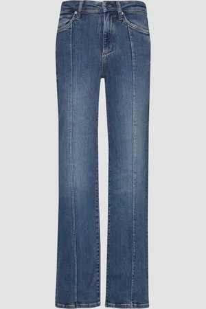 QS by s.Oliver Džíny Flare / Slim Fit / Mid Rise / Flared Leg / se švovým detailem