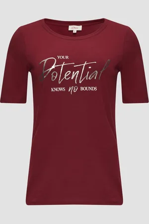 QS by s.Oliver Tričko s potiskem na předním dílu, střih Slim Fit
