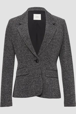 QS by s.Oliver Schmal geschnittener Blazer aus Interlockjersey