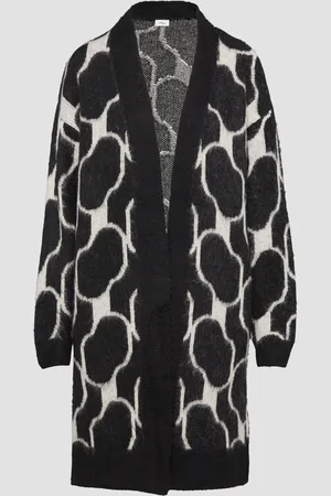 QS by s.Oliver Flauschiger Cardigan mit Jacquard-Muster