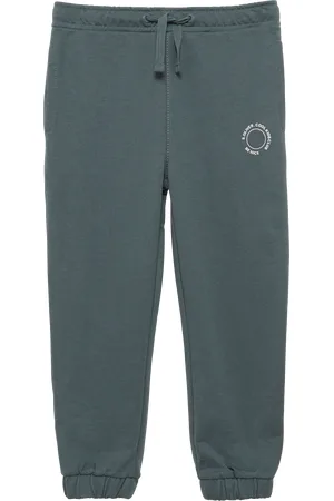 QS by s.Oliver Unisex joggingové kalhoty z teplákoviny s malým natištěným detailem