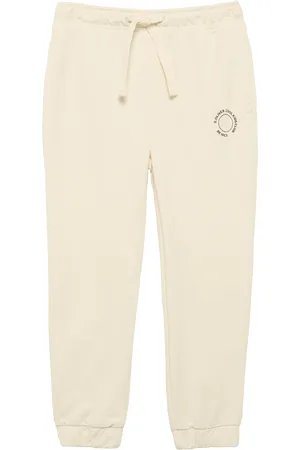 QS by s.Oliver Unisex joggingové kalhoty z teplákoviny s malým natištěným detailem
