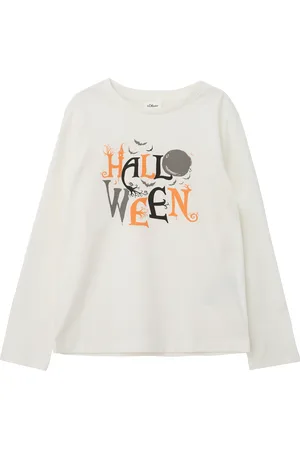 QS by s.Oliver Unisex tričko s dlouhým rukávem s halloweenským potiskem
