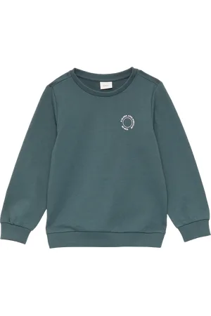QS by s.Oliver Unisex mikina s žebrovými náplety a malým natištěným detailem