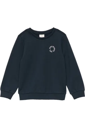 QS by s.Oliver Unisex mikina s žebrovými náplety a malým natištěným detailem
