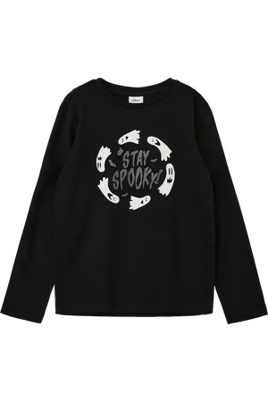 QS by s.Oliver Unisex tričko s dlouhým rukávem s halloweenským potiskem