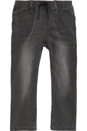 QS by s.Oliver Joggingové džínové kalhoty Pelle / Regular Fit / Mid Rise / Straight Leg / měkká a hřejivá vnitřní strana