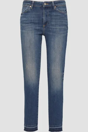 QS by s.Oliver Zkrácené džíny Izabell / Skinny Fit / Mid Rise / Skinny Leg / s nezačištěným lemem