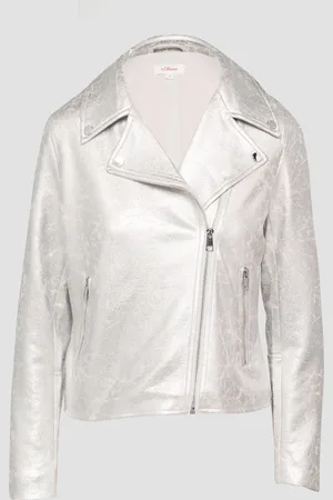 QS by s.Oliver Bikerjacke in Veloursleder-Optik