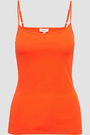 QS by s.Oliver Top se špagetovými ramínky, ze strečové bavlny, se střihem Slim Fit