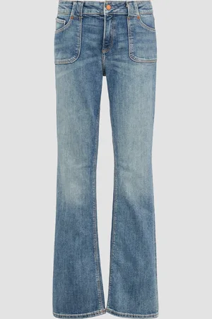QS by s.Oliver Džíny Catie / Slim Fit / Mid Rise / Bootcut Leg / nakládané kapsy