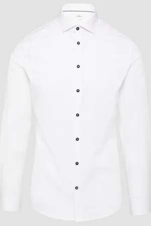 QS by s.Oliver Tailored Fit: popelínová košile z bavlněného streče