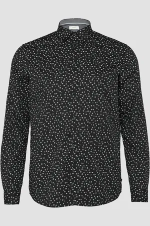 QS by s.Oliver Slim Fit: vzorovaná popelínová košile s límcem kent