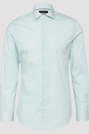 QS by s.Oliver Tailored Fit: elastická bavlněná košile s potiskem po celé ploše