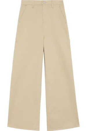 QS by s.Oliver Keprové kalhoty / Regular Fit / High Rise / Wide Leg