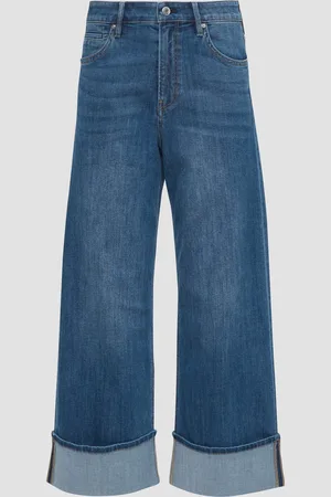 QS by s.Oliver Zkrácené džíny Suri / Regular Fit / Mid Rise / Wide Leg / s manžetou