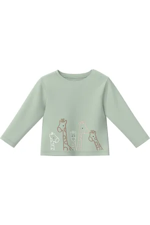 QS by s.Oliver Unisex tričko s dlouhým rukávem a s žirafím potiskem