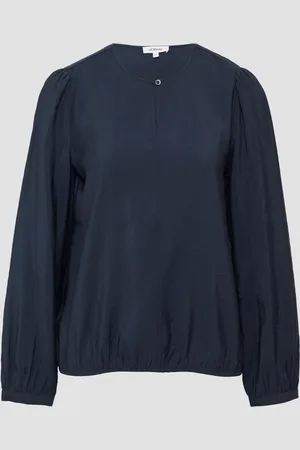 QS by s.Oliver Bluse mit Puffärmeln im O-Shape