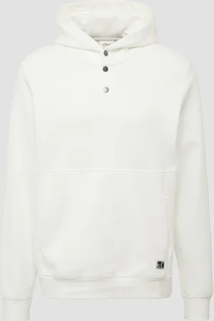 QS by s.Oliver Strukturierter Hoodie mit Druckknöpfen und Kängurutasche