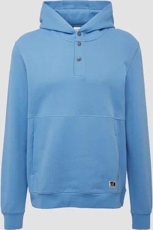 QS by s.Oliver Strukturierter Hoodie mit Druckknöpfen und Kängurutasche