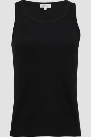 QS by s.Oliver Top s přiléhavým střihem Slim Fit a se žebrovou strukturou