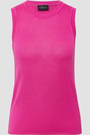 QS by s.Oliver Top z jemné pleteniny z viskózy, střih Slim Fit