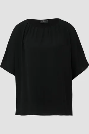 QS by s.Oliver Chiffonshirt im Loose Fit mit Jerseyfutter