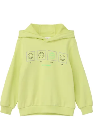 QS by s.Oliver Mikina s kapucí Smiley®, ze směsi s bavlnou, Unisex