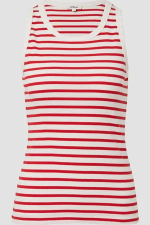 QS by s.Oliver Top s přiléhavým střihem Slim Fit a se žebrovou strukturou
