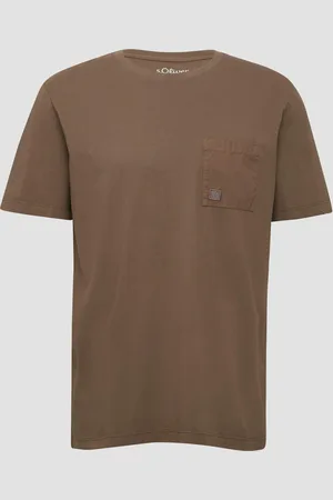 QS by s.Oliver T-Shirt mit Brusttasche und Garment Dye