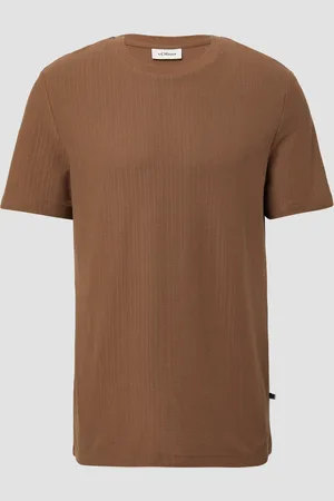 QS by s.Oliver Baumwoll-T-Shirt aus Strukturjersey