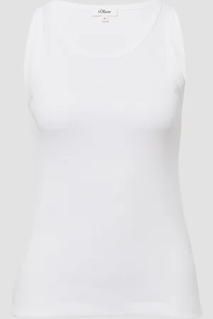 QS by s.Oliver Ripp-Top im Slim Fit mit Stickerei