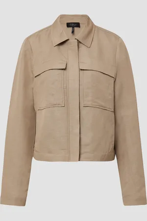 QS by s.Oliver Jacke aus Leinenmix mit aufgesetzten Taschen
